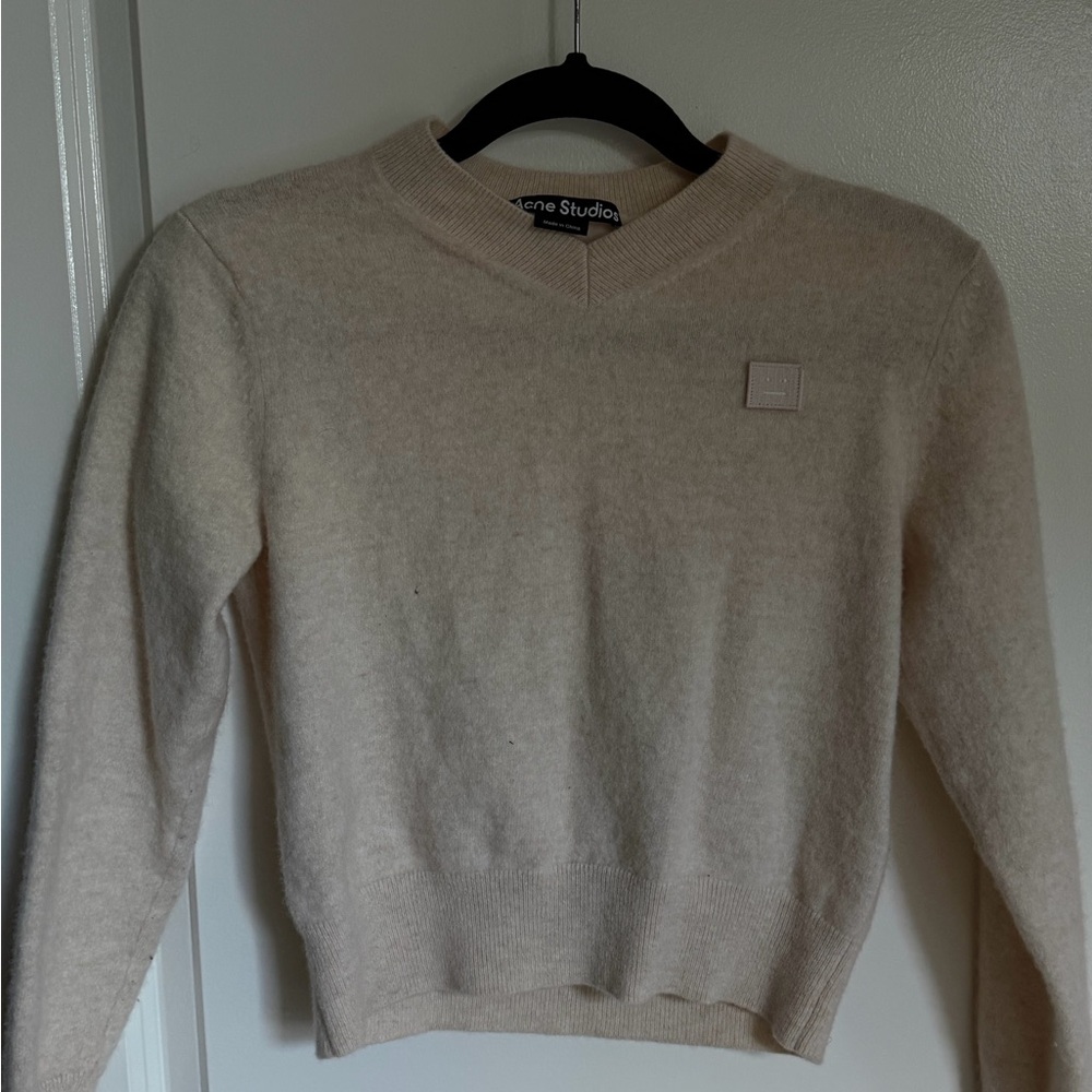 Acne Studios Beige Wool Crewneck Sweater
